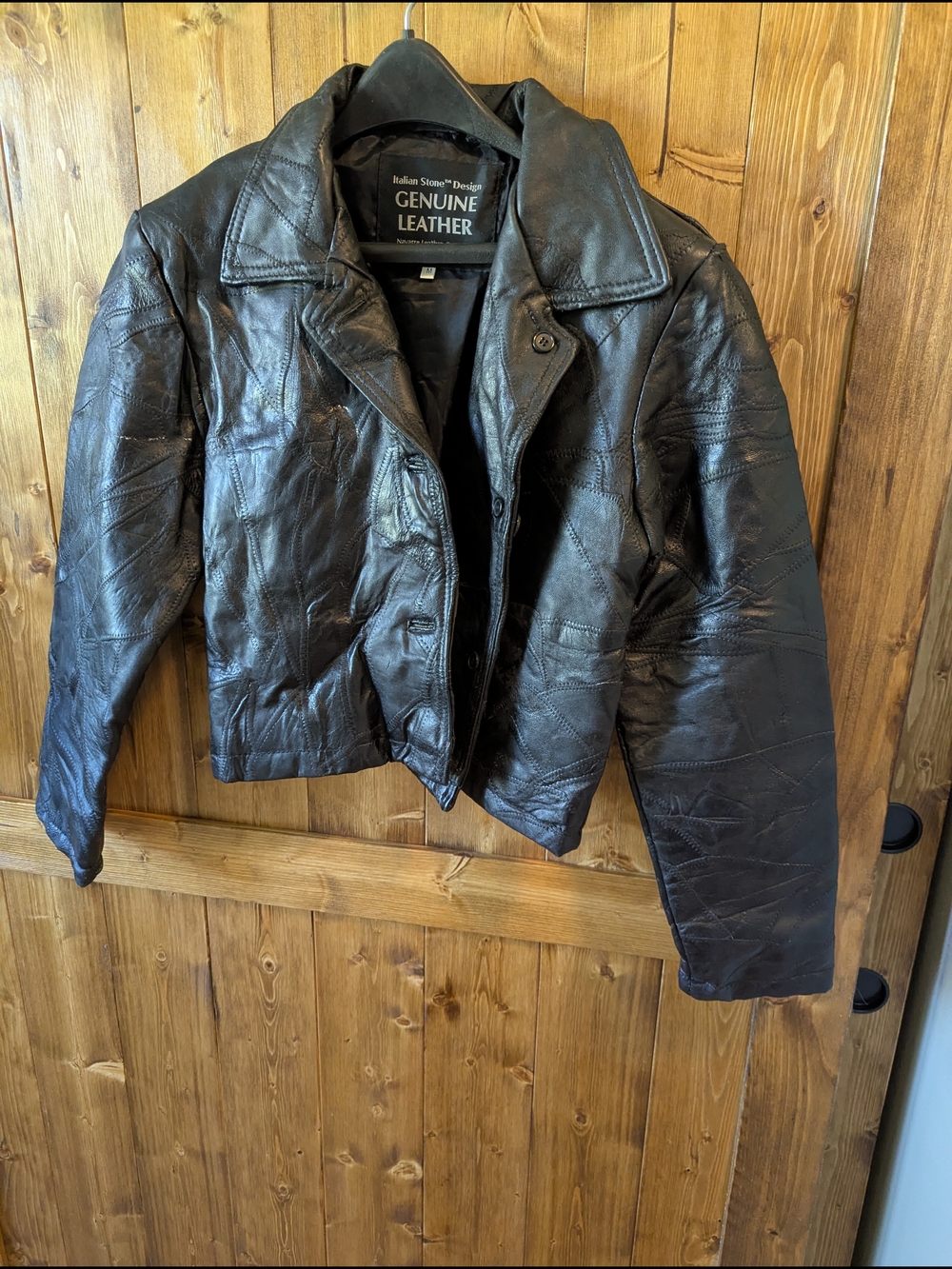 Genuine Leather Black Bomber Jacket
